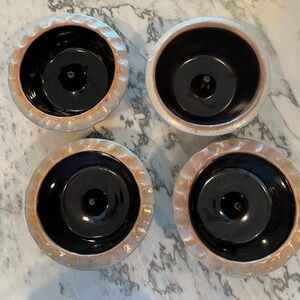 4 Genuine Handmade Pottery Apple Bakers by Rowe Pottery Works